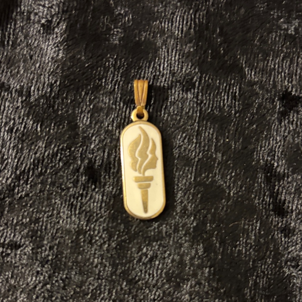 LDS Mormon Girl Gold Torch Pendant